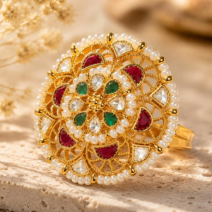Regal Royal Kundan Statement Ring