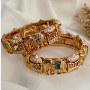 Royal Handcrafted Kundan Kada Pair