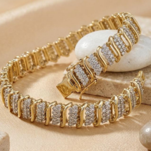 Classic Zirconia Gold Tennis Bracelet